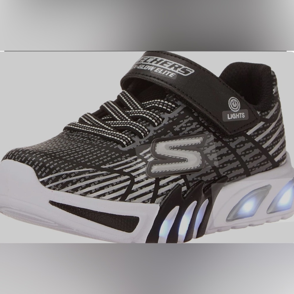S Sports Kids' Black and Gray Light-Up Sneakers